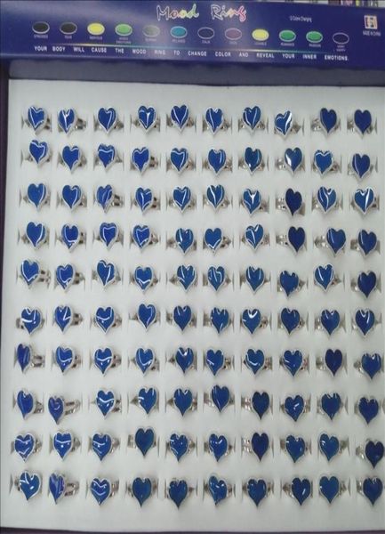 hearts mood ring emotion color changing adjustable rings 100pcslot9263610, Silver
hearts mood ring emotion color changing adjustable rings 100pcslot9263610, Silver