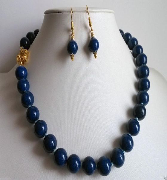 beautiful 12mm natural blue lapis lazuli necklace earrings jewelry set2184537, Black
beautiful 12mm natural blue lapis lazuli necklace earrings jewelry set2184537, Black