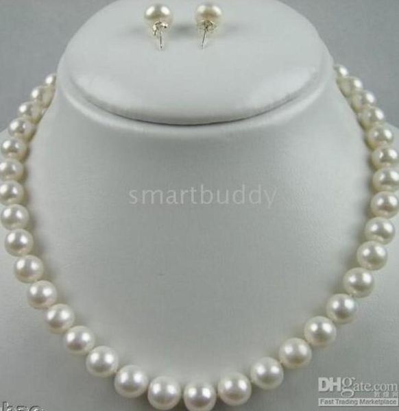 genuine natural 18inches 8mm white pearl necklace earring011334052, Silver 
genuine natural 18inches 8mm white pearl necklace earring011334052, Silver