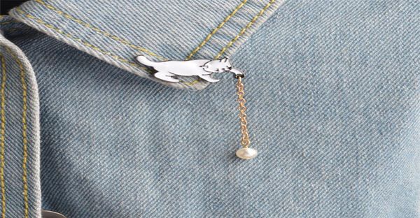 super cute little cat brooch white imitation pearl brooches pins women girl fashion jewelry bijoux bag accessories t3559996389, Gray
super cute little cat brooch white imitation pearl brooches pins women girl fashion jewelry bijoux bag accessories t3559996389, Gray