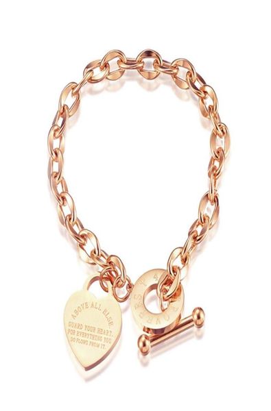 link chain fashion bracelets for women link rose gold color heart lettering stainless steel ladies gift pulceras y brazaletes muj9319460, Black
link chain fashion bracelets for women link rose gold color heart lettering stainless steel ladies gift pulceras y brazaletes muj9319460, Black