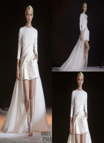 elie saab fashion prom dress with long train jewel neck bling beaded crystal sequins long sleeve evening gowns short pants with po7260509, Black
elie saab fashion prom dress with long train jewel neck bling beaded crystal sequins long sleeve evening gowns short pants with po7260509, Black