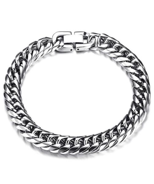silver bracelets mens stainless steel chain on hand for man charm cuban link accessories gifts men punklink2954046, Black
silver bracelets mens stainless steel chain on hand for man charm cuban link accessories gifts men punklink2954046, Black