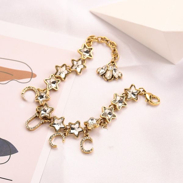 luxury designer brand letter bracelets link chain fashion women letters tassels pendant star crystal wristband cuff chain steel seal jewelry, Black
luxury designer brand letter bracelets link chain fashion women letters tassels pendant star crystal wristband cuff chain steel seal jewelry, Black
