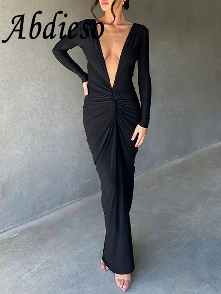 basic casual dresses abdieso deep v neck ruched long bodycon for women elegant 2023 autumn winter sleeve maxi evening party dress 230715, Black;gray
basic casual dresses abdieso deep v neck ruched long bodycon for women elegant 2023 autumn winter sleeve maxi evening party dress 230715, Black;gray
