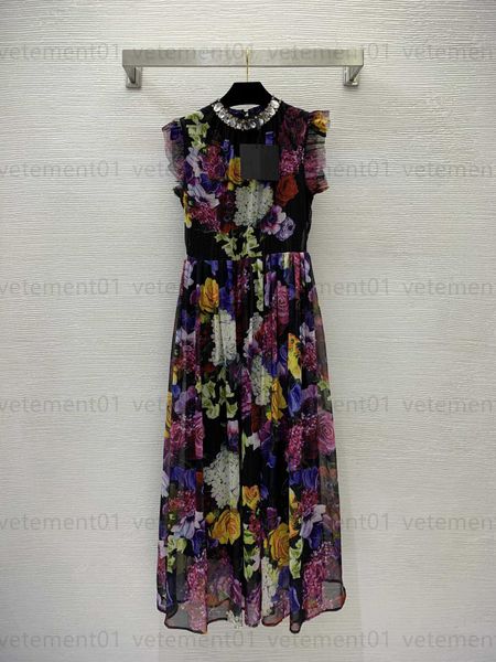designer dress women tank floral dress neckline diamond beadwork florals print waist thin flowy hem fly sleeve sleeveless dresses for women, Black;gray
designer dress women tank floral dress neckline diamond beadwork florals print waist thin flowy hem fly sleeve sleeveless dresses for women, Black;gray