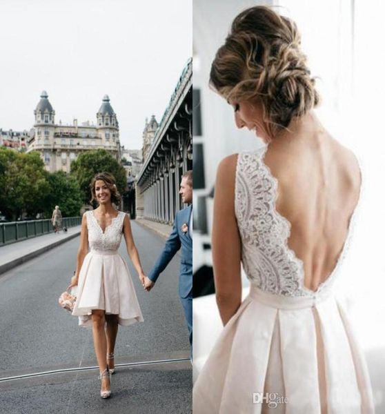 aline short wedding dress kneelength lace appliques backless bridal gown satin vneck wedding dresses custom made4783331, White
aline short wedding dress kneelength lace appliques backless bridal gown satin vneck wedding dresses custom made4783331, White