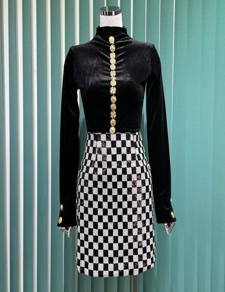 new plaid skirt in early autumn 2021012345678910119198602, Black;gray