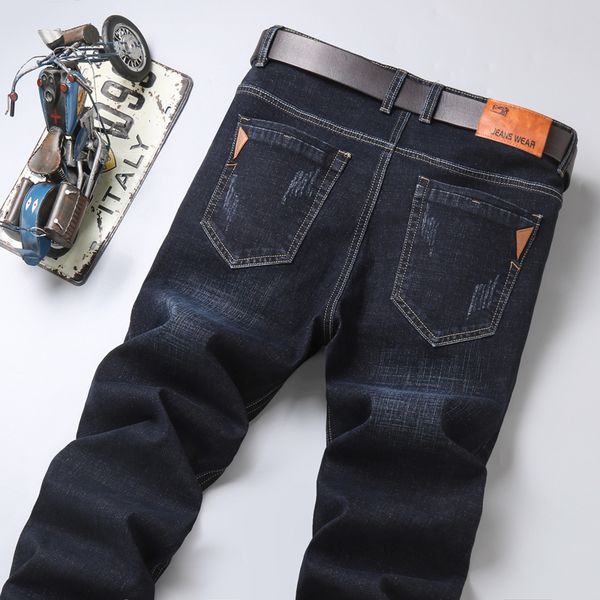 men s jeans brand men 2023 slim straight business casual black blue elasticity cotton denim pants trousers 230715
men s jeans brand men 2023 slim straight business casual black blue elasticity cotton denim pants trousers 230715
