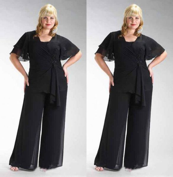 popular 2016 plus size black chiffon short sleeve mother of the bride two pieces pant suits beaded waist custom made en41273753855, Black;red
popular 2016 plus size black chiffon short sleeve mother of the bride two pieces pant suits beaded waist custom made en41273753855, Black;red