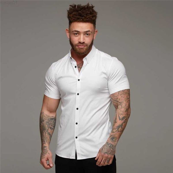 men's t-shirts running shirt summer fashion short sleeve shirt men super slim fit male business dress shirt men gym fitness sport cloth, White;black
men's t-shirts running shirt summer fashion short sleeve shirt men super slim fit male business dress shirt men gym fitness sport cloth, White;black