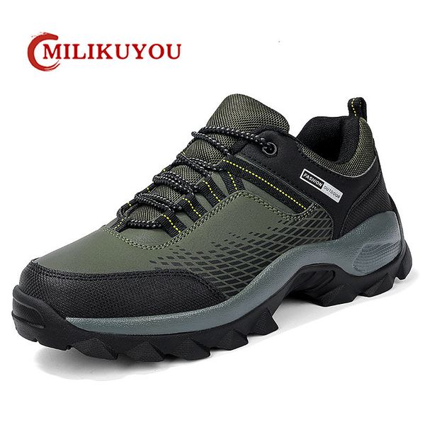 dress shoes men hiking shoes waterproof leather man sneakers nonslip casual men's shoes outdoor wearresistant training sneakers 230714, Black
dress shoes men hiking shoes waterproof leather man sneakers nonslip casual men's shoes outdoor wearresistant training sneakers 230714, Black