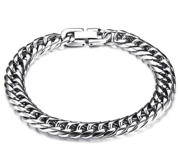 silver bracelets mens stainless steel chain on hand for man charm cuban link accessories gifts men punklink6729640, Black
silver bracelets mens stainless steel chain on hand for man charm cuban link accessories gifts men punklink6729640, Black