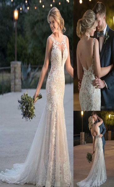 backless summer beach wedding dresses straps lace applique tulle sweep train straps illusion mermaid wedding gown vestido de 3463794, White
backless summer beach wedding dresses straps lace applique tulle sweep train straps illusion mermaid wedding gown vestido de 3463794, White