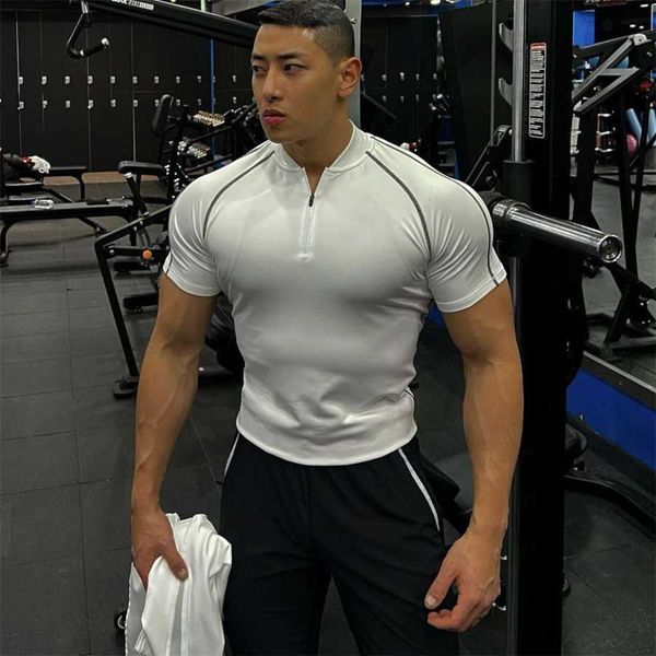 men's t-shirts summer fashion t-shirts men sports fashion casual slim fit short sleeve zipper collar shirt fitness t-shirt new men t-sh, White;black
men's t-shirts summer fashion t-shirts men sports fashion casual slim fit short sleeve zipper collar shirt fitness t-shirt new men t-sh, White;black
