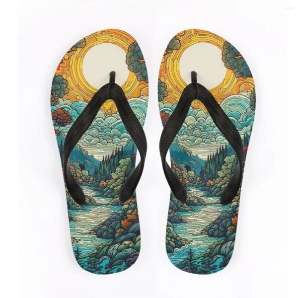 casual shoes slippers cartoon sunset mountain sea patttern ladies flip flops bathroom shower outdoor indoor seaside resort non-slip sandals, Black
casual shoes slippers cartoon sunset mountain sea patttern ladies flip flops bathroom shower outdoor indoor seaside resort non-slip sandals, Black