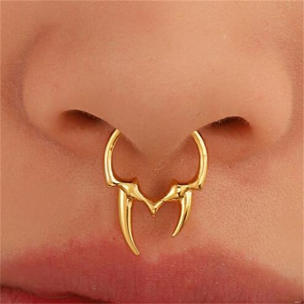 gothic irregular horn nose clip non perforated nose nail european and american nose nail puncture accessories simple nose ring ae1017, Silver
gothic irregular horn nose clip non perforated nose nail european and american nose nail puncture accessories simple nose ring ae1017, Silver