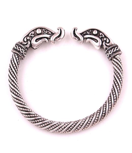 vb300019 handmade antique silver bronze fenrir pengan wolves norse viking wolf raven dragon bangles bracelets6180407, Golden;silver
vb300019 handmade antique silver bronze fenrir pengan wolves norse viking wolf raven dragon bangles bracelets6180407, Golden;silver