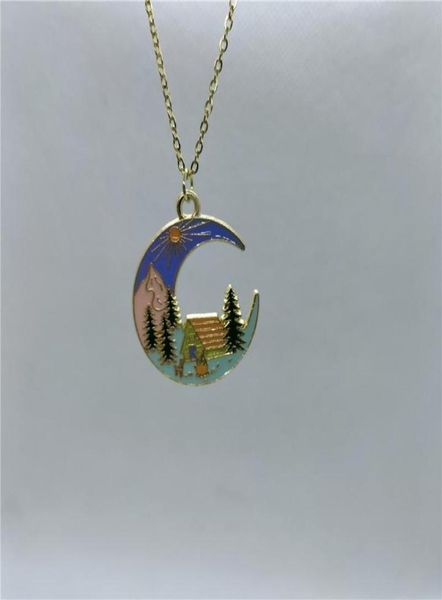 pendant necklaces yungqi fashion moon necklace enamel charm collar tree mountain house landscape choker for women girl boho chain 6092393, Silver
pendant necklaces yungqi fashion moon necklace enamel charm collar tree mountain house landscape choker for women girl boho chain 6092393, Silver