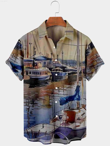 men's casual shirts hombre nautical print short-sleeved shirt men's street haii beach vintage shirt harajuku men's shirt l230, White;black
men's casual shirts hombre nautical print short-sleeved shirt men's street haii beach vintage shirt harajuku men's shirt l230, White;black