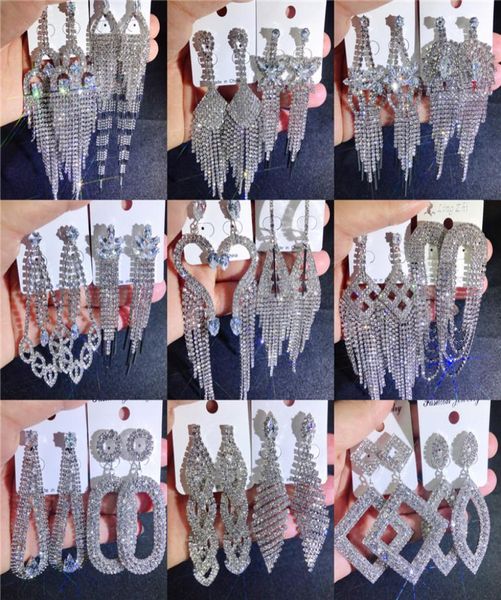 mix tassel earrings bling dangle shine full crystal chandelier rhinestone claw chain diamond exaggerated earring boutique wholesal2948897, Silver 
mix tassel earrings bling dangle shine full crystal chandelier rhinestone claw chain diamond exaggerated earring boutique wholesal2948897, Silver