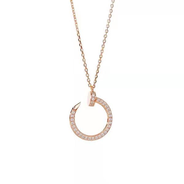 fashion woman full diamond nail necklace titanium steel love pendant necklace classic designer jewelry, Silver
fashion woman full diamond nail necklace titanium steel love pendant necklace classic designer jewelry, Silver