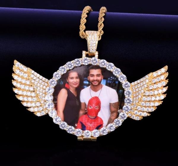 custom made po with wings medallions necklace pendant rope chain gold silver color cubic zircon men039s hip hop jewel1616195
custom made po with wings medallions necklace pendant rope chain gold silver color cubic zircon men039s hip hop jewel1616195