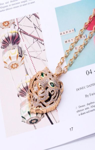 high edition full diamonds paved leopard tiger head pendant necklace women girls cubic zirconia titanium steel wedding jewelry col8853459, Silver
high edition full diamonds paved leopard tiger head pendant necklace women girls cubic zirconia titanium steel wedding jewelry col8853459, Silver