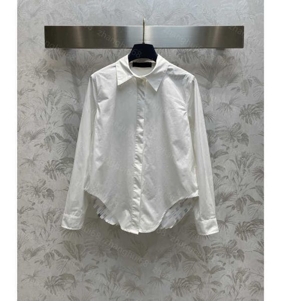23ss high neck blouse women shirt womens designer clothing lapel spliced curved hem presold logo long-sleeved shirt women clothes a1, White
23ss high neck blouse women shirt womens designer clothing lapel spliced curved hem presold logo long-sleeved shirt women clothes a1, White