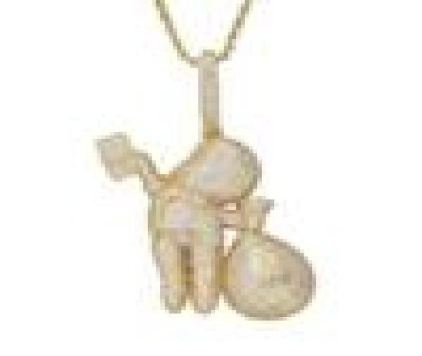 luxury designer necklace iced out pendant bling diamond money bag charms hip hop jewelry mens gold chain big pendants fashion stat9730680, Silver
luxury designer necklace iced out pendant bling diamond money bag charms hip hop jewelry mens gold chain big pendants fashion stat9730680, Silver
