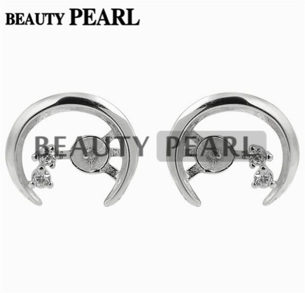 moon stud earring semi mount for pearl settings 925 sterling silver zircon diy jewelry 5 pairs6196682, Slivery;crystal
moon stud earring semi mount for pearl settings 925 sterling silver zircon diy jewelry 5 pairs6196682, Slivery;crystal