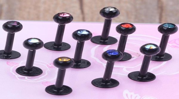 16 ga labret with fivegem balls lip ring labret ring body jewelry mixing colors6254028, Black
16 ga labret with fivegem balls lip ring labret ring body jewelry mixing colors6254028, Black