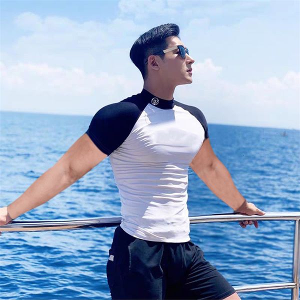 men's polos quick drying short sleeve t shirt fashion stitching gyms singlet cotton bodybuilding men fitness round neck tshirt clothes, White;black
men's polos quick drying short sleeve t shirt fashion stitching gyms singlet cotton bodybuilding men fitness round neck tshirt clothes, White;black