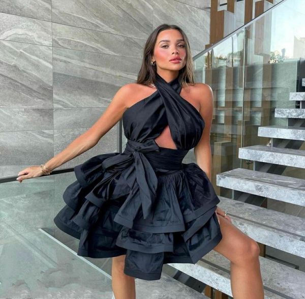 halter short black evening dresses aline taffeta open back knee length taffeta robe de soiree formal party gowns for women2729082, Black;red
halter short black evening dresses aline taffeta open back knee length taffeta robe de soiree formal party gowns for women2729082, Black;red
