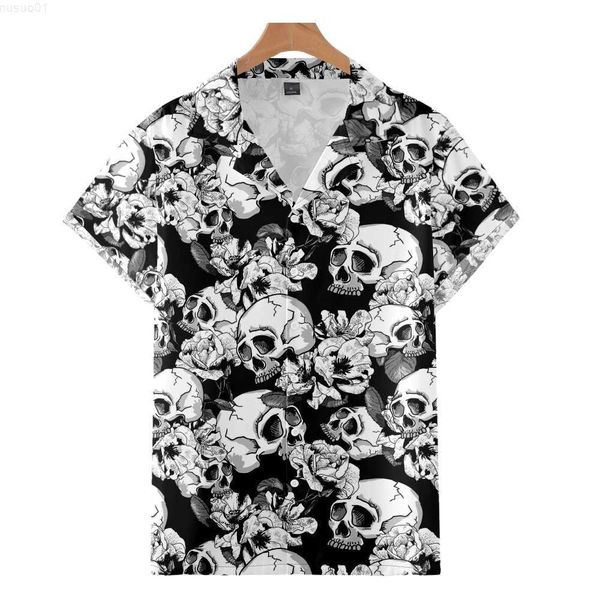 men's casual shirts men's fashion cuban style haiian shirt skull flower 3d print cozy casual short sleeve beach oversized clothes, White;black
men's casual shirts men's fashion cuban style haiian shirt skull flower 3d print cozy casual short sleeve beach oversized clothes, White;black