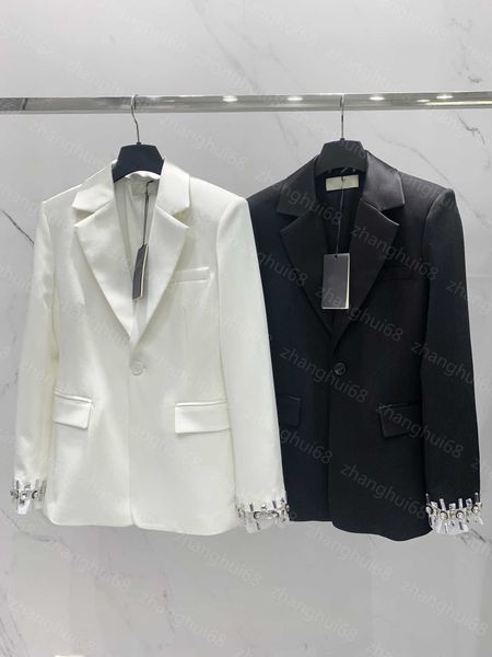 23ss womens designer clothing womens jacket stitched silk organza high set cuff hand-beaded suit women clothes, Black;brown
23ss womens designer clothing womens jacket stitched silk organza high set cuff hand-beaded suit women clothes, Black;brown
