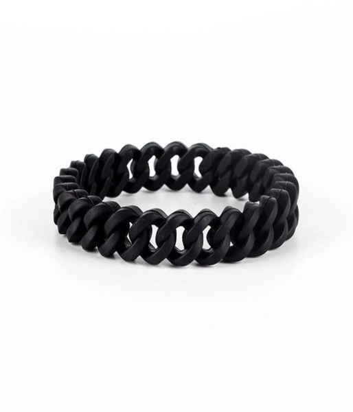 hip hop link chain silicone rubber elasticity wristband cuff bracelet club jewelry gifts wrist band 3 colors2253006, Black
hip hop link chain silicone rubber elasticity wristband cuff bracelet club jewelry gifts wrist band 3 colors2253006, Black