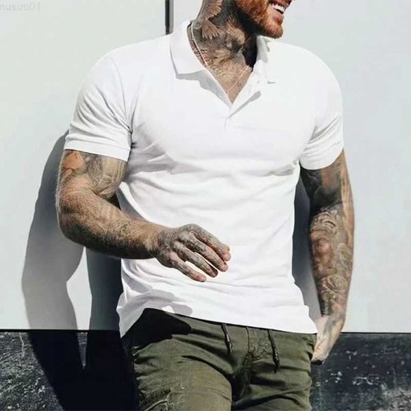men's t-shirts summer short sleeve polo shirt men casual pure color loose button lapel polos t-shirt leisure mens clothes streetwear ba, White;black
men's t-shirts summer short sleeve polo shirt men casual pure color loose button lapel polos t-shirt leisure mens clothes streetwear ba, White;black