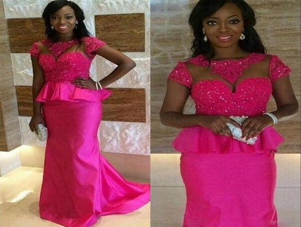 fushia mermaid evening dresses long lace applique sheer neck peplum capped short sleeves prom dresses vestidos formal party gowns5998262, Black;red
fushia mermaid evening dresses long lace applique sheer neck peplum capped short sleeves prom dresses vestidos formal party gowns5998262, Black;red
