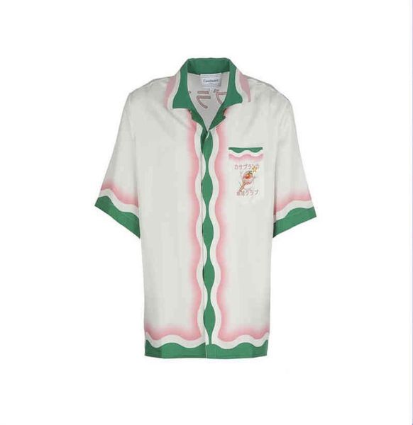 2022 men women designer shirt summer casual silk shirts beach 6630625, White;black 
2022 men women designer shirt summer casual silk shirts beach 6630625, White;black