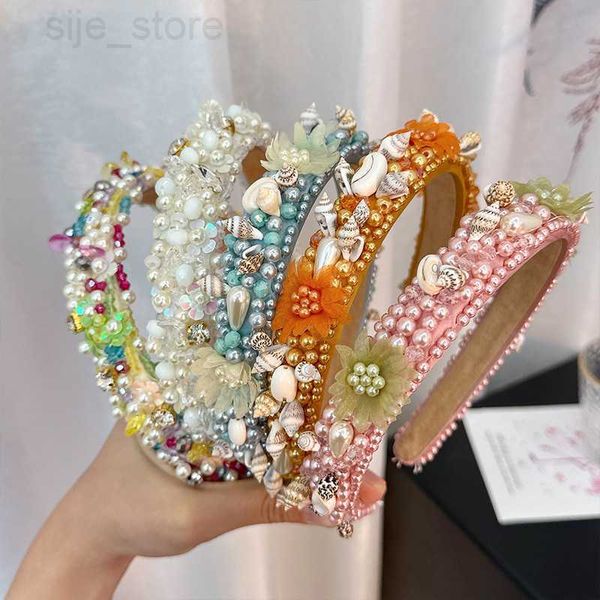 womens headbands luxury pearl headband hair accessories beach style fashion design headdress hand sewn crystal shell headband female ing, Silver
womens headbands luxury pearl headband hair accessories beach style fashion design headdress hand sewn crystal shell headband female ing, Silver