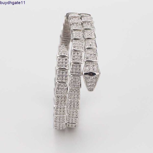2023 new fashion accessories copper gold-plated zircon set personality alternative double coil snake bracelet spring retractable women', Silver
2023 new fashion accessories copper gold-plated zircon set personality alternative double coil snake bracelet spring retractable women', Silver