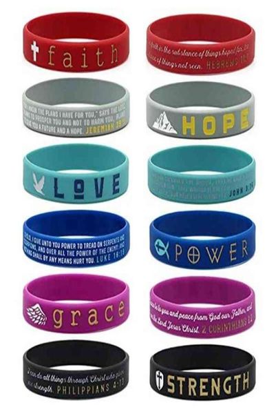 christian inspirational bible bracelets faith hope love power grace strength wholale silicon rubber wristband religious271c2358137, Golden;silver
christian inspirational bible bracelets faith hope love power grace strength wholale silicon rubber wristband religious271c2358137, Golden;silver