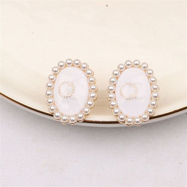 double pearl wedding earrings letters stud clip chain jewerlry 18k gold plated mixed simple small dangle earings luxurious women 925 silver, Golden
double pearl wedding earrings letters stud clip chain jewerlry 18k gold plated mixed simple small dangle earings luxurious women 925 silver, Golden