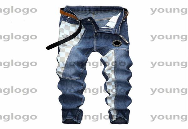 wild plaid mens jeans distressed ripped biker pants slim fit motorcycle denim pant hipster designer jeans size 28385678373, Blue
wild plaid mens jeans distressed ripped biker pants slim fit motorcycle denim pant hipster designer jeans size 28385678373, Blue