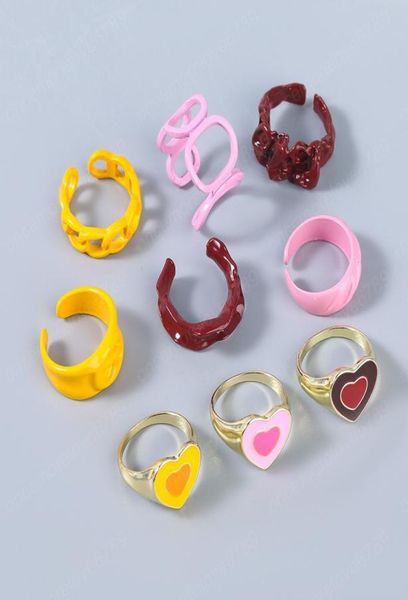 vintage colorful heart y2k ring set open copper rings for women candy color hand painted rings jewelry1247192, Silver
vintage colorful heart y2k ring set open copper rings for women candy color hand painted rings jewelry1247192, Silver