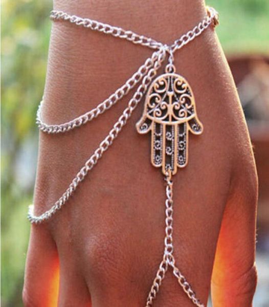 new steet style bracelets asymmetric women hamsa fatima bracelet finger ring slave chain hand harness fashion jewellery chains cha9201650, Black
new steet style bracelets asymmetric women hamsa fatima bracelet finger ring slave chain hand harness fashion jewellery chains cha9201650, Black
