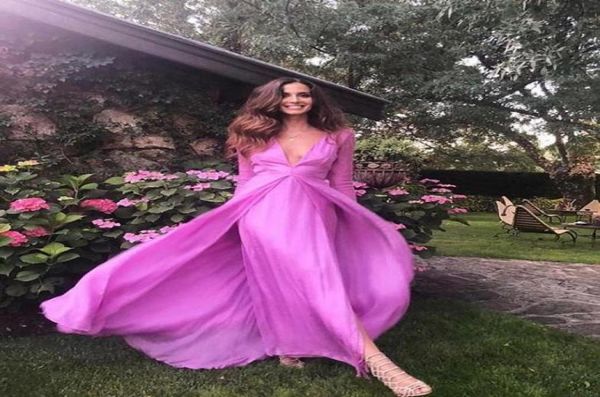 2019 new arrival split formal evening dresses plunging v neck long sleeves garden chiffon ruched prom gowns for party robe de8461231, Black;red
2019 new arrival split formal evening dresses plunging v neck long sleeves garden chiffon ruched prom gowns for party robe de8461231, Black;red