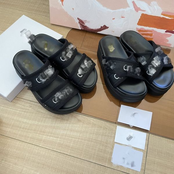 triomphe block platform 8cm flats slides slippers mesh canvas straps cross sandals ce open toes lins luxury designer for women holiday facto, Black
triomphe block platform 8cm flats slides slippers mesh canvas straps cross sandals ce open toes lins luxury designer for women holiday facto, Black