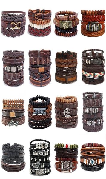 new bracelet set braided wrap leather bracelets for men vintage life tree letter charm wood beads ethnic tribal wristbands2511262, Golden;silver
new bracelet set braided wrap leather bracelets for men vintage life tree letter charm wood beads ethnic tribal wristbands2511262, Golden;silver